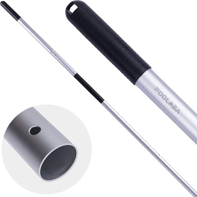 imagePOOLAZA Pool Pole DualHandle Anodized Aluminum Pool Skimmer Pole Detachable ampamp Telescopic Pool Pole Up to 105 Ft Portble Pool Poles for Cleaning Suitable for Pool Skimmer Vacuum Head Brush Etc