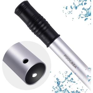 POOLAZA Pool Pole 16ft Heavy Duty, Detachable Swimming Pool Pole with User-Friendly Double Grip, Anodized Aluminum Pool Cleaning Pole, 4 Sections Super Sturdy Pool Poles for Cleaning