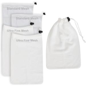 POOLAZA Pool Vacuum Bag Replacement, All Purpose Swimming Pool Jet Vacuum Replacement Bag for Leaf and Debris Collection (2 Standard Mesh, 2 Fine Mesh)