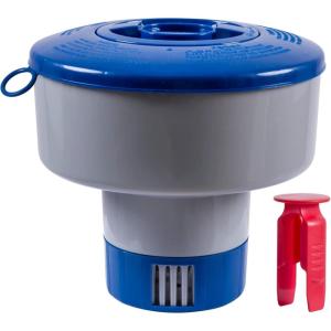 POOLAZA Premium Quality Floating Chlorine Dispenser – Larger Capacity Pool Floater Compatible with Bromine & Chlorine
