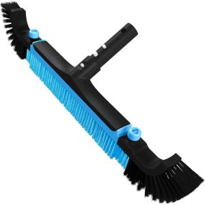 Poolvio 22″ Extra-Wide Pool Brush Head, Heavy-Duty Pool Scrubber Brush with Detachable Corner Brush & Strong Nylon Bristles for Walls & Floors in Above-Ground and Inground Pools (Blue)(Blue)