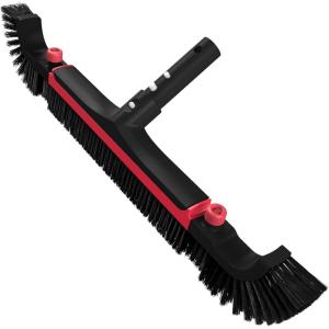 Poolvio 22″ Extra-Wide Pool Brush Head, Heavy-Duty Pool Scrubber Brush with Detachable Corner Brush & Strong Nylon Bristles for Walls & Floors in Above-Ground and Inground Pools (Blue)(Red)