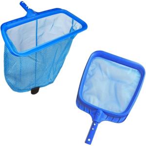 Poolvio Double-Layer Pool Rake & 13.5” Pool Skimmer Net