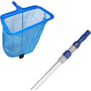 Poolvio Professional Double-Layer Pool Rake with 12 FT Telescopic Pole