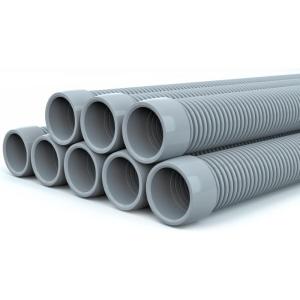 Poolvio Professional Swimming Pool Vacuum Cleaner Hose -1.5” 8 Piece Hoses for Pool Vacuum Extension/Replacement – Compatible with all Major Automatic Swimming Pool Cleaners(Gray)